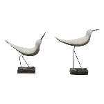 VogelSkulptur Hilda Polyresin, 23x7x25,5 cm, 25,5x6,5x27 cm