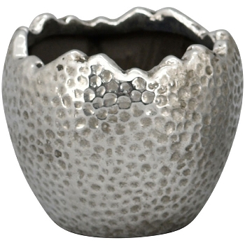 PflanzEi ArgenT, silber, Stoneware, 10x10x8,5 cm