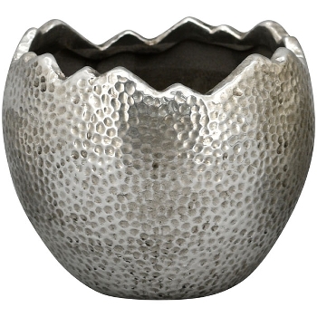 PflanzEi ArgenT, silber, Stoneware, 15,5x15,5x13 cm