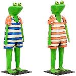 Frosch Kanu, Metall, 6x6x17,5 cm