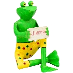 Frosch Kanu, Metall, 20x25x27 cm