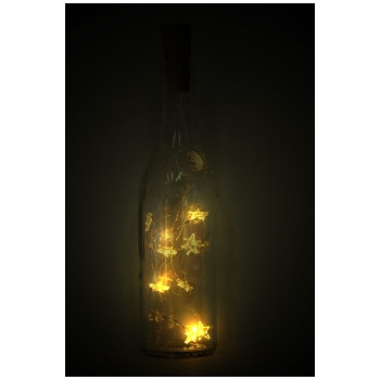 10er LED Flasche SternLichterKette Lumière, 90 cm