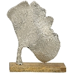 Blatt Puri, Holz/Aluminium, 18x5x22,5 cm