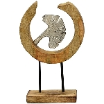 Skulptur Puri, Holz/Metall, 20x7x32 cm