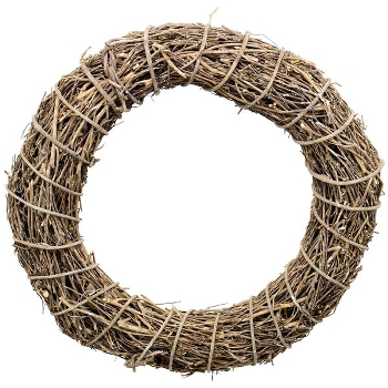 Kranz Willow, natur, Rattan, 50x50x9 cm