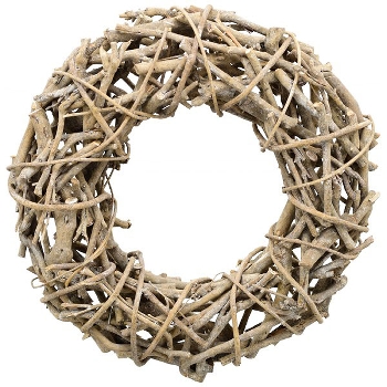 Kranz Willow, natur, Rattan, 32x32x7 cm