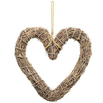 HerzHänger Willow, natur, Rattan, 40x8x40 cm