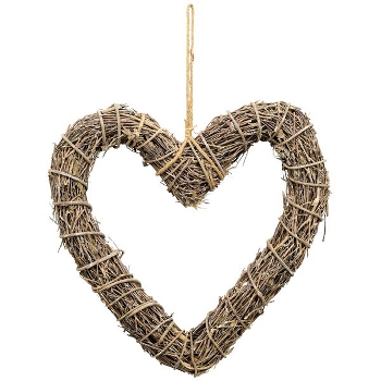 HerzHänger Willow, natur, Rattan, 50x8x50 cm