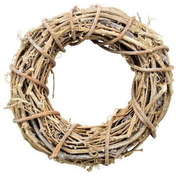 Kranz Willow, natur, Rattan, 23x23x7 cm