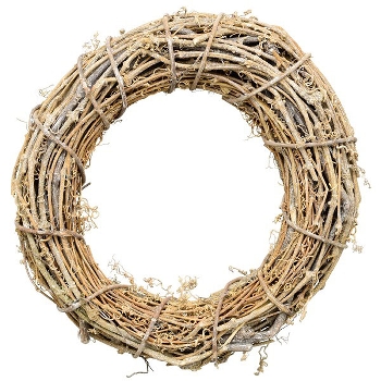 Kranz Willow, natur, Rattan, 32x32x8 cm