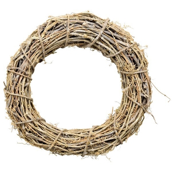 Kranz Willow, natur, Rattan, 43x43x9 cm