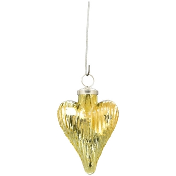 HerzHänger Vitreous, champagne, Glas/Metall, 10x10x10 cm