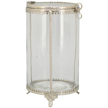 Bonboniere Iride, Glas/Metall, 10x10x16,5 cm