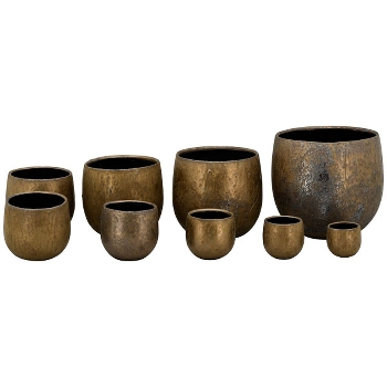 Topf Bronze, Keramik, 23x23x21 cm