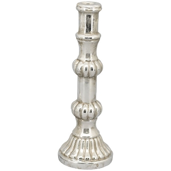 KerzenHalter ArgenT, silber, Stoneware, 12,5x12,5x35 cm