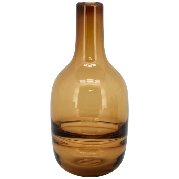 Vase PENO, bernstein, Glas, 8x8x19 cm