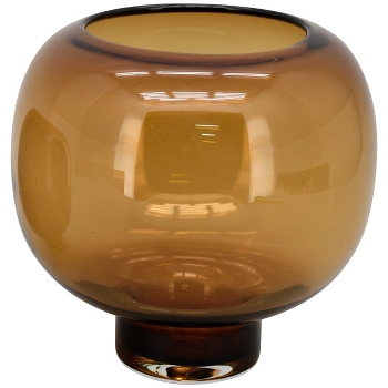 Vase PENO, bernstein, Glas, 20x20x19,5 cm