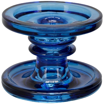 KerzenHalter PENO, blau, Glas, 11x11x8,6 cm