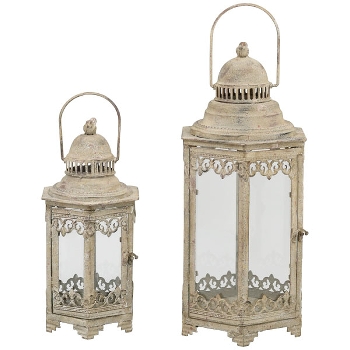 LaternenSet/2 ArtFerro, Metall/Glas, 18x15,5x38 cm,