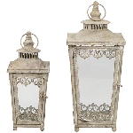 LaternenSet/2 ArtFerro, Metall/Glas, 15x15x36 cm, 20x20x46 cm