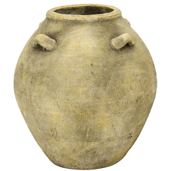 Vase Valo, grau, Terracotta, 27,5x27,5x30,5 cm