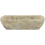 Schale Valo, grau, Zement, 49,5x24,5x12,5 cm