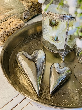 Herz ArgenT, silber, Keramik, 13x8x3 cm