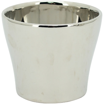 Topf ArgenT, silber, Keramik, 16x16x14 cm