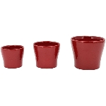Topf Ecolo, rot, Keramik, 11x11x9,5 cm