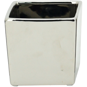 Topf ArgenT, silber, Keramik, 10,5x10,5x10 cm