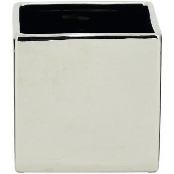 Topf ArgenT, silber, Keramik, 15x15x15 cm