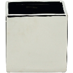 Topf ArgenT, silber, Keramik, 15x15x15 cm