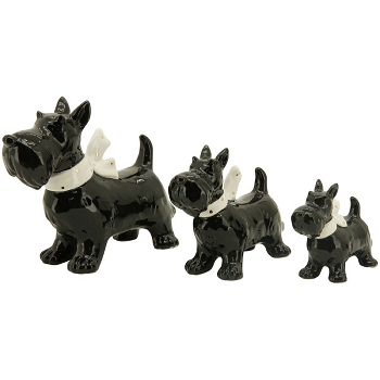 Hund XOXO, schwarz, Dolomite, 13x5,2x10,2 cm