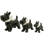 Hund XOXO, schwarz, Dolomite, 13x5,2x10,2 cm