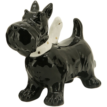 Hund Gris, schwarz, Dolomite, 13x5,2x10,2 cm