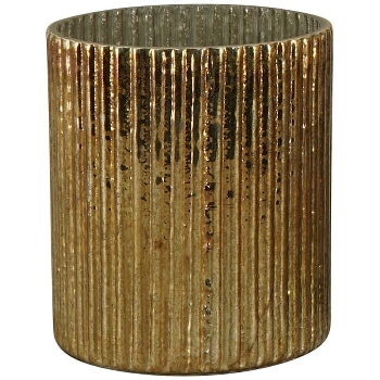 WindLicht Verrerie, gold, Glas, 19x19x19,5 cm