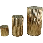 WindLicht Verrerie, gold, Glas, 14,5x14,5x26,5 cm