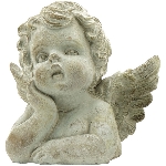 Engel StoneArt, Zement, 16x15x11 cm, 16,5x11x11 cm