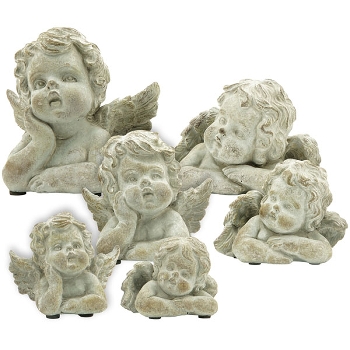Engel StoneArt, Zement, 16x15x11 cm, 16,5x11x11 cm