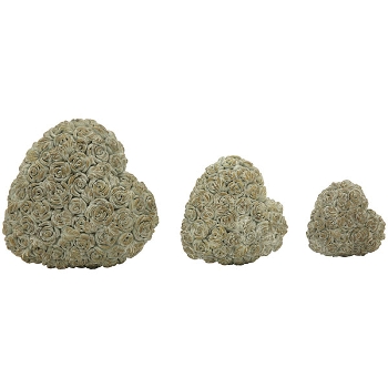 Herz StoneArt, Zement, 17x8x17 cm
