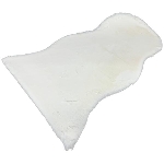 Teppich Cussin, weiß, Polyester, 65x102x2 cm