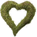 Herz Willow, grün, Moos, 48x11x48 cm