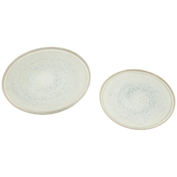 EssTeller PierreBlanche, weiß/blau, Stoneware, 27,5x27,5x1 cm