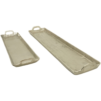Tablett GROS, silber, Alu, 99x21x7 cm