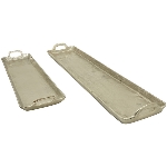 Tablett GROS, silber, Alu, 99x21x7 cm
