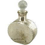 Flasche Vitreous, silber, Glas, 10x4,75x15,5 cm