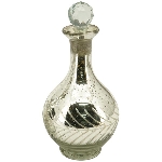 Flasche Vitreous, silber, Glas, 9x9x21,5 cm
