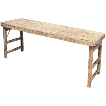 Antiker MarktTisch Antiquité, white washed, Holz,