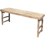 Antiker MarktTisch Antiquité, white washed, Holz,