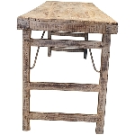 Antiker MarktTisch Antiquité, white washed, Holz,